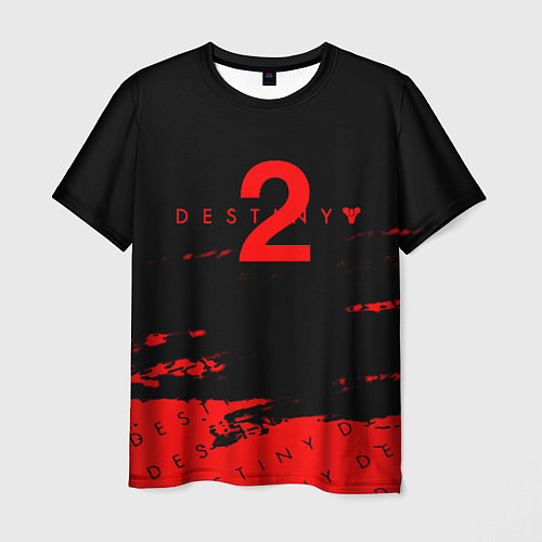Мужская футболка Destiny 2 краски надписи / 3D-принт – фото 1