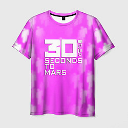 Футболка мужская 30 seconds to mars pink, цвет: 3D-принт
