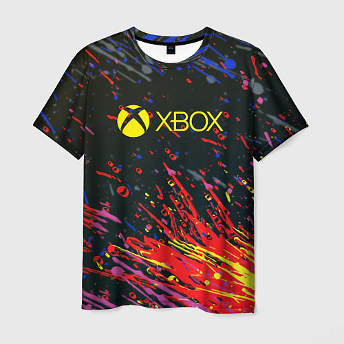 Мужская футболка Xbox краски текстура / 3D-принт – фото 1