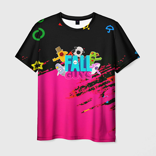 Мужская футболка Fall Guys kids color / 3D-принт – фото 1