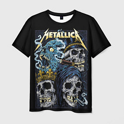 Футболка мужская Metallica - skulls, цвет: 3D-принт