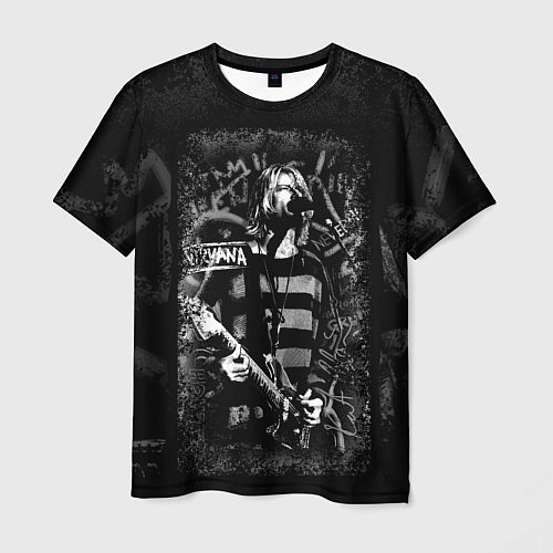 Мужская футболка Рок атрибутика Nirvana / 3D-принт – фото 1