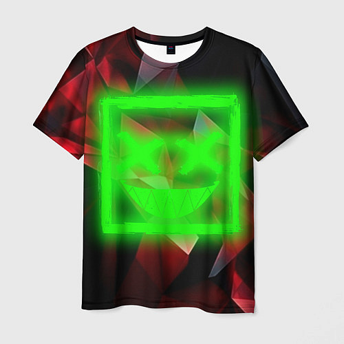Мужская футболка Неоновый квадрат / 3D-принт – фото 1