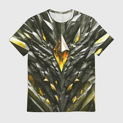 Мужская футболка Камень и золотой кристалл