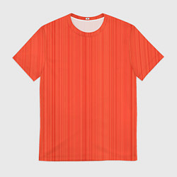 Мужская футболка Морковный полосатая рябь