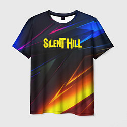 Футболка мужская Silent hill stripes neon, цвет: 3D-принт