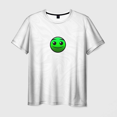 Мужская футболка Геометри Даш смайлик / 3D-принт – фото 1