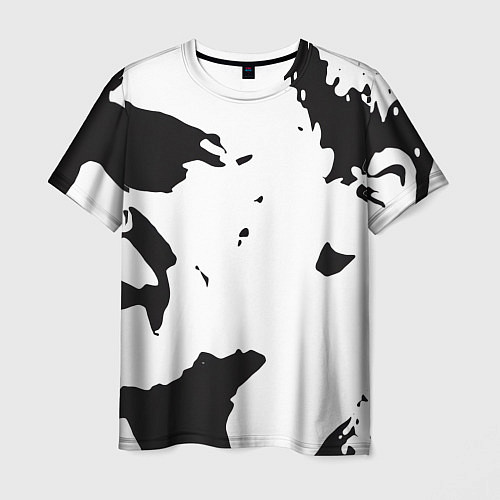 Мужская футболка Черный силуэт Брэд Питт / 3D-принт – фото 1
