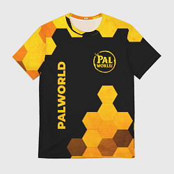 Мужская футболка Palworld - gold gradient вертикально