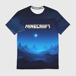 Футболка мужская Minecraft logo night, цвет: 3D-принт