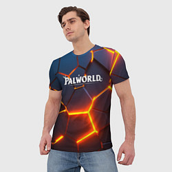 Футболка мужская Palworld logo разлом плит, цвет: 3D-принт — фото 2