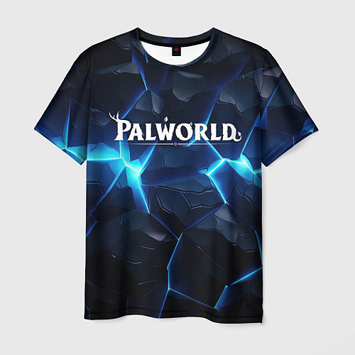 Мужская футболка Palworld logo blue ice / 3D-принт – фото 1