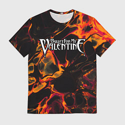 Футболка мужская Bullet For My Valentine red lava, цвет: 3D-принт