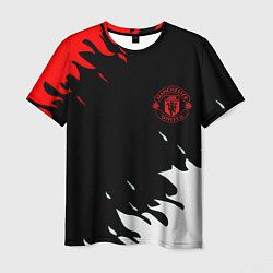 Футболка мужская Manchester United flame fc, цвет: 3D-принт