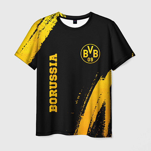 Мужская футболка Borussia - gold gradient вертикально / 3D-принт – фото 1