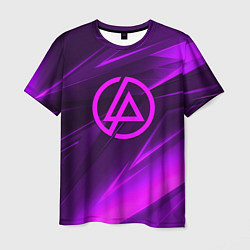 Футболка мужская Linkin park neon stripes logo, цвет: 3D-принт