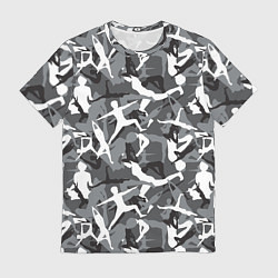 Мужская футболка Гимнастика - камуфляж