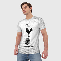 Футболка мужская Tottenham с потертостями на светлом фоне, цвет: 3D-принт — фото 2