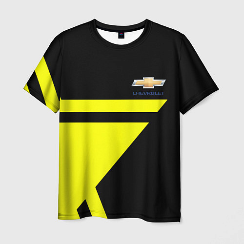 Мужская футболка Chevrolet yellow star / 3D-принт – фото 1