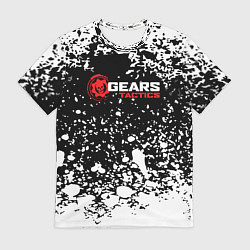 Футболка мужская Gears of War белые брызги, цвет: 3D-принт