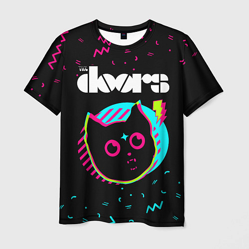 Мужская футболка The Doors - rock star cat / 3D-принт – фото 1