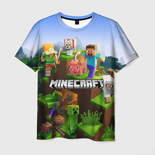 Мужская футболка Minecraft pixel world / 3D-принт – фото 1