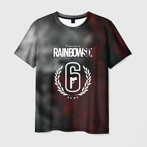 Мужская футболка Rainbow six gradient fire / 3D-принт – фото 1