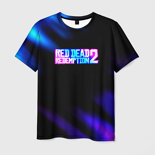 Мужская футболка Red dead redemption неоновые краски / 3D-принт – фото 1