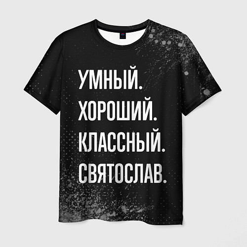 Мужская футболка Умный хороший классный: Святослав / 3D-принт – фото 1