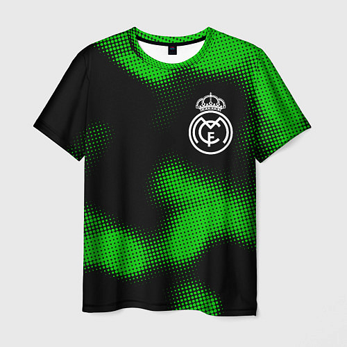 Мужская футболка Real Madrid sport halftone / 3D-принт – фото 1