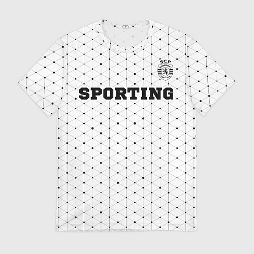 Мужская футболка Sporting sport на светлом фоне посередине / 3D-принт – фото 1