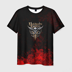 Футболка мужская Baldurs Gate краски текстура, цвет: 3D-принт