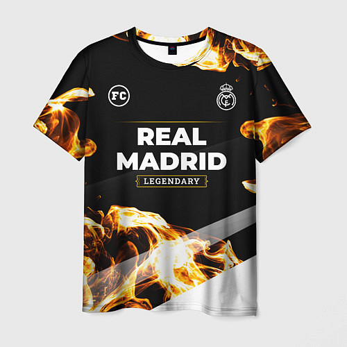 Мужская футболка Real Madrid legendary sport fire / 3D-принт – фото 1