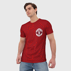Футболка мужская Manchester United отпечатки, цвет: 3D-принт — фото 2