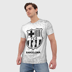 Футболка мужская Barcelona с потертостями на светлом фоне, цвет: 3D-принт — фото 2