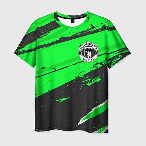 Мужская футболка Manchester United sport green / 3D-принт – фото 1