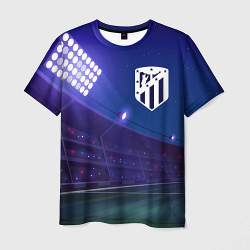 Мужская футболка Atletico Madrid ночное поле / 3D-принт – фото 1