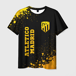 Мужская футболка Atletico Madrid - gold gradient вертикально