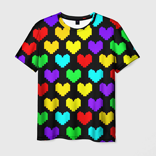 Мужская футболка Undertale heart pattern / 3D-принт – фото 1