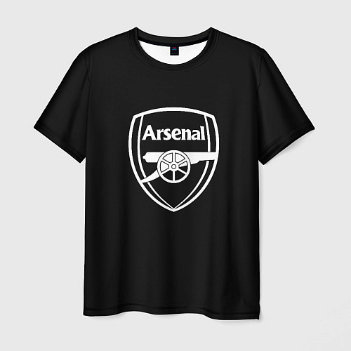 Мужская футболка Arsenal fc белое лого / 3D-принт – фото 1
