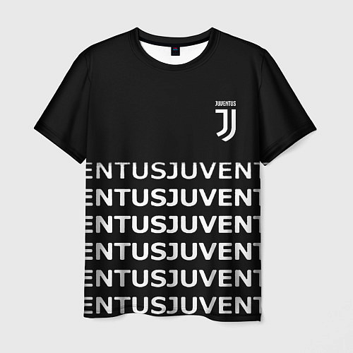 Мужская футболка Juventus pattern fc club steel / 3D-принт – фото 1