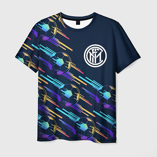 Мужская футболка Inter градиентные мячи / 3D-принт – фото 1