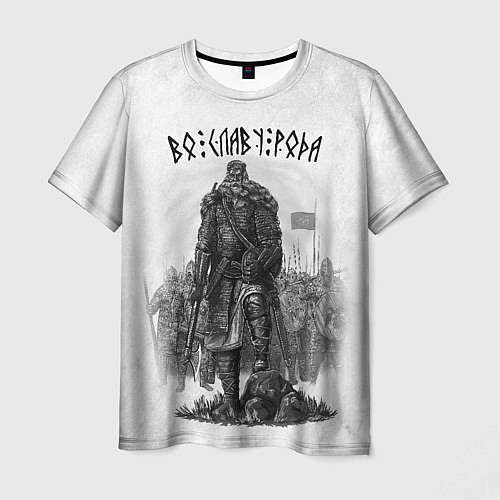 Мужская футболка Славянские воины - во славу рода / 3D-принт – фото 1