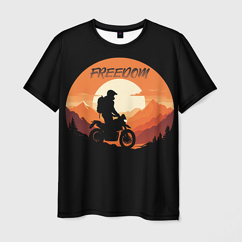 Мужская футболка Мотоцикл - это свобода / 3D-принт – фото 1