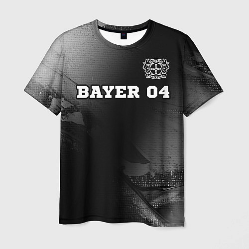 Мужская футболка Bayer 04 sport на темном фоне посередине / 3D-принт – фото 1