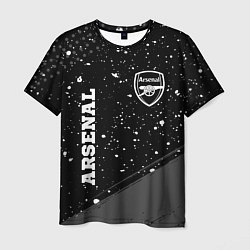 Футболка мужская Arsenal sport на темном фоне вертикально, цвет: 3D-принт
