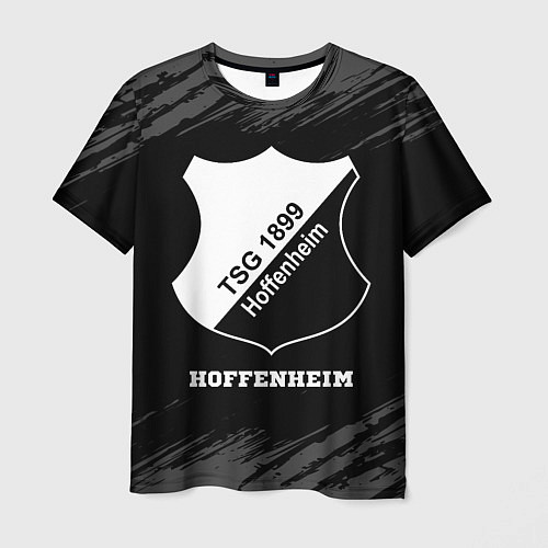 Мужская футболка Hoffenheim sport на темном фоне / 3D-принт – фото 1