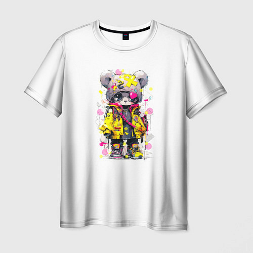 Мужская футболка Медвежонок аниме в стиле pop art / 3D-принт – фото 1