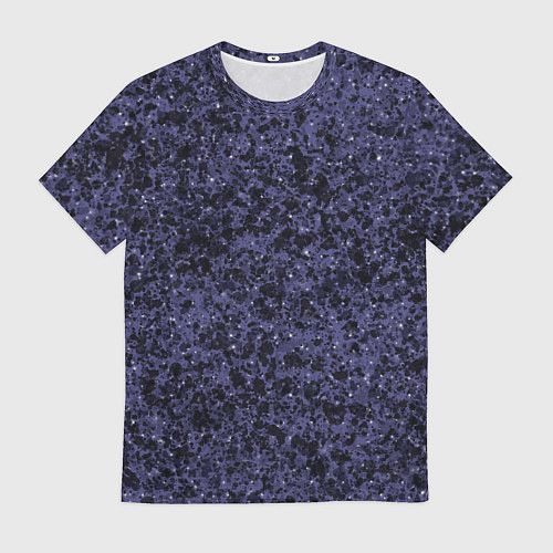 Мужская футболка Абстракция брызги фиолетовый / 3D-принт – фото 1