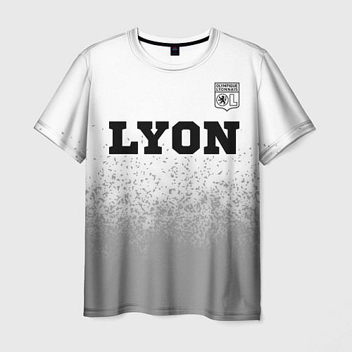 Мужская футболка Lyon sport на светлом фоне посередине / 3D-принт – фото 1